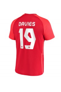 Kanada Alphonso Davies #19 Jalkapallovaatteet Kotipaita MM-kisat 2022 Lyhythihainen